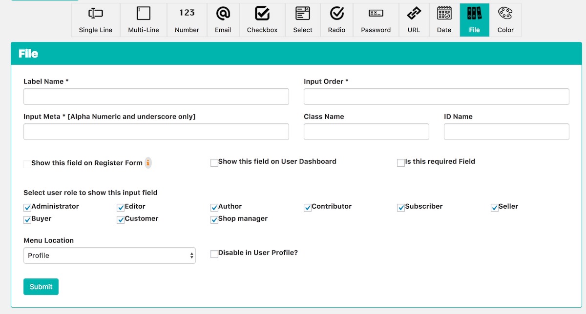 Frontend Dashboard Extra File