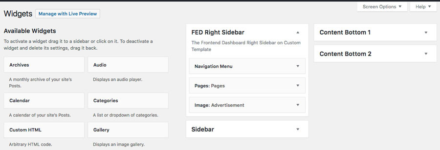 Widgets